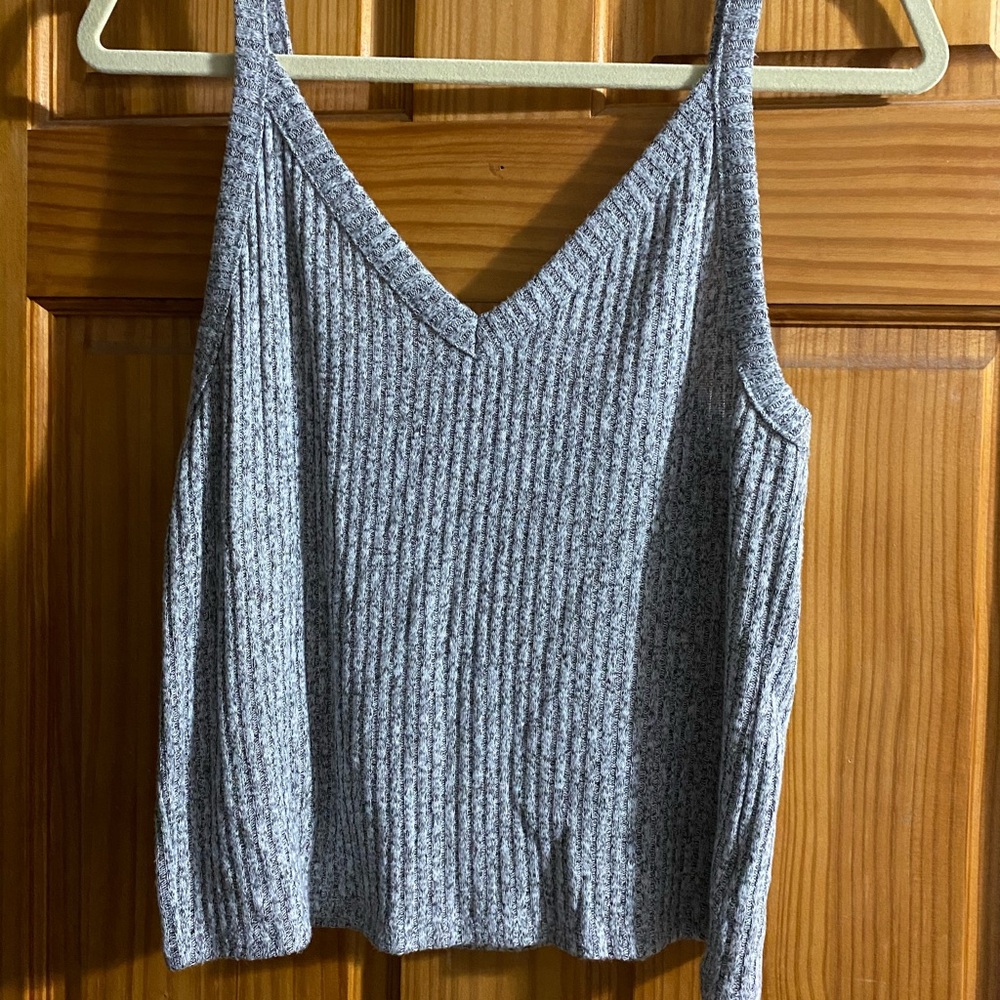Grey American eagle cropped tank top